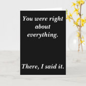 Du hattest recht karte (Gelbe Blume)