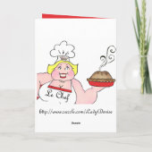 "Du hattest uns am ersten Bissen!" Dankeskarten Karte (Rückseite)