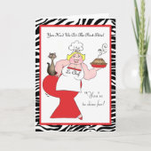 "Du hattest uns am ersten Bissen!" Dankeskarten Karte (Vorderseite)