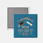 Du Hemd Gratulation Mama Es Mama Abschluss Magnet (Vorderseite/Rückseite)