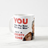 DU hilfst meinem Jungen dabei, den Krieg zu gewinn Kaffeetasse (Vorderseite Links)