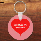 Du hob mein Vibrationsherz pink an Schlüsselanhänger (Vorderseite)