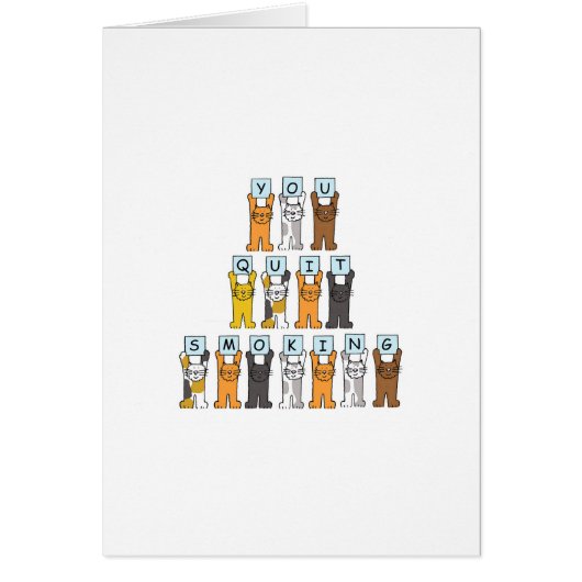 Du hörst auf zu rauchen Cartoon Katzen (Vorne)