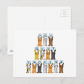 Du hörst auf zu rauchen Cartoon Katzen Postkarte (Vorne/Hinten)