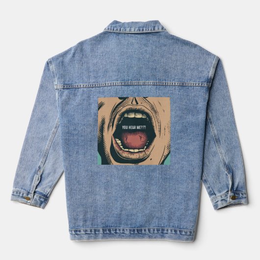 Du hörst mich jeansjacke (Rückseite)