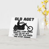 Du hörst nicht auf zu reiten, wenn du alt wirst karte (Gelbe Blume)