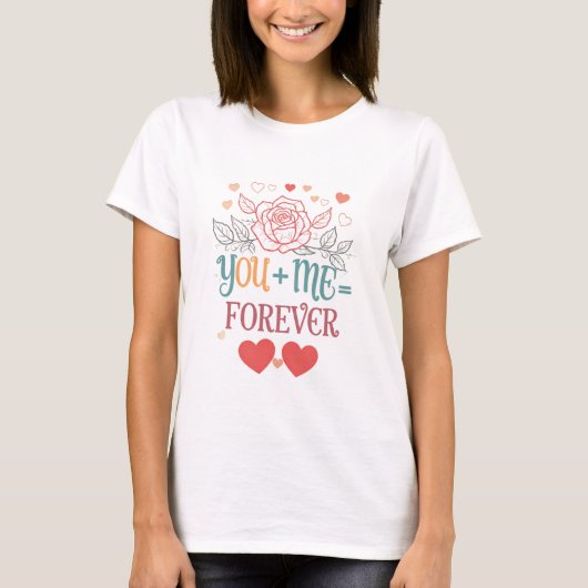 Du + Ich = ewig! Frauen Basic T-Shirt (Vorderseite)