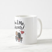 Du & Ich Für Immer Romantischer Becher Kaffeetasse (VorderseiteRechts)