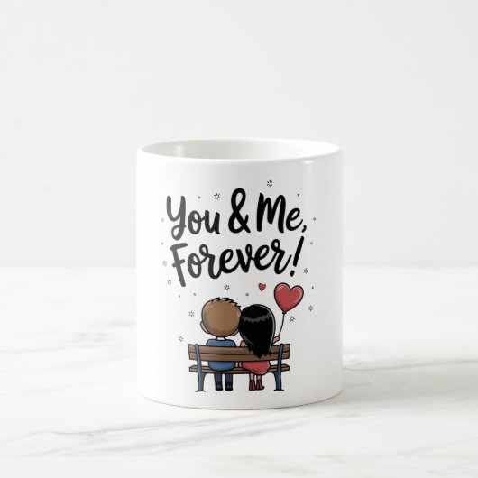 Du & Ich Für Immer Romantischer Becher Kaffeetasse (Mittel)