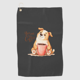 Du & ich Kaffee - Süßer Corgi & Gemütlicher Kaffee Golfhandtuch