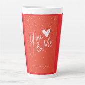Du & Ich Rote Romantische Kaffeetasse Milchtasse (Vorderseite)