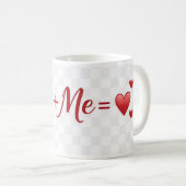 Du + Ich = ❤️ Tasse – Romantisches Valentinstag-Ge (VorderseiteRechts)