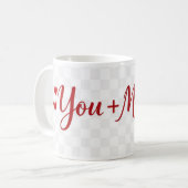 Du + Ich = ❤️ Tasse – Romantisches Valentinstag-Ge (Vorderseite Links)