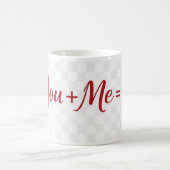 Du + Ich = ❤️ Tasse – Romantisches Valentinstag-Ge (Mittel)