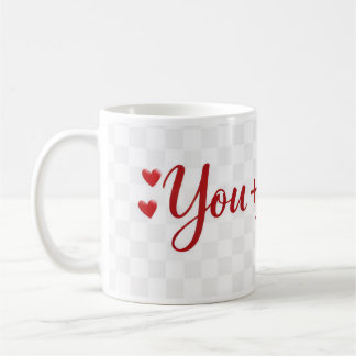 Du + Ich = ❤️ Tasse – Romantisches Valentinstag-Ge