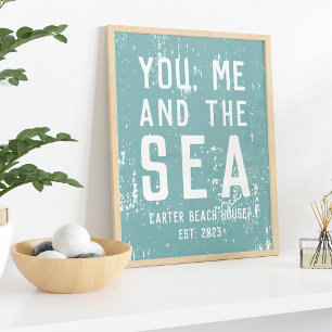 Du, ich und das Meer Personalisierter Druck für da Poster