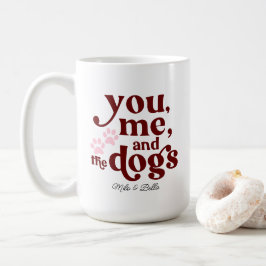 Du ich und der Hund Couple Minimalistischen Gesche Kaffeetasse