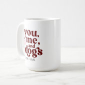 Du ich und der Hund Couple Minimalistischen Gesche Kaffeetasse (Vorderseite Links)
