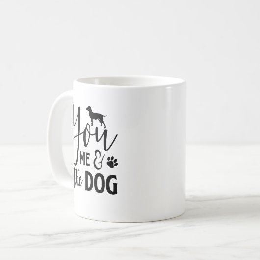 Du, ich und der Hund Kaffeetasse (Vorderseite Links)