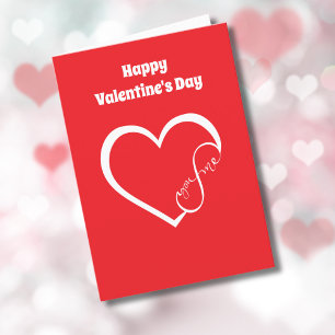 Du Ich Unendlichkeit Herz Foto Einfacher Valentins Feiertagskarte