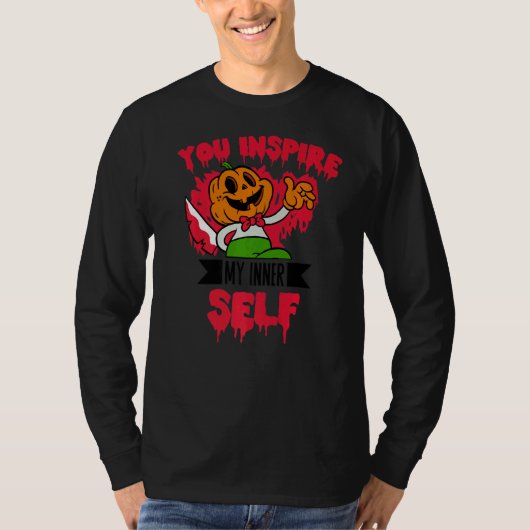 Du Inspiriere meine innere Selbst Halloween-Kürbis T-Shirt (Vorderseite)