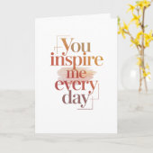 Du inspirierst mich jeden Tag Karte (Gelbe Blume)