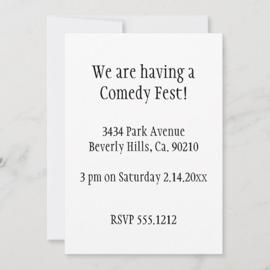 Du Jest Jester Einladung (Rückseite)