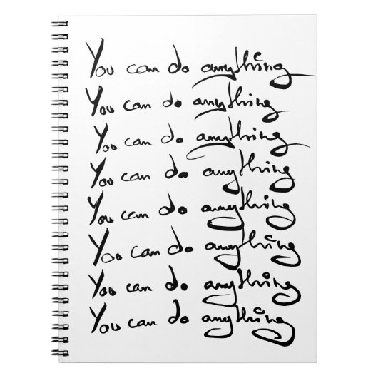 Du KANNST ALLES TUN! inspirierendes Zitat Notizblock (Vorderseite)