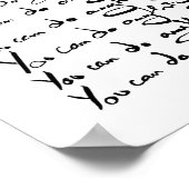 Du KANNST ALLES TUN! inspirierendes Zitat Poster (Ecke)