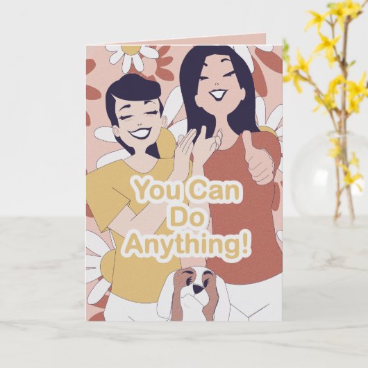 Du kannst alles tun karte (Gelbe Blume)