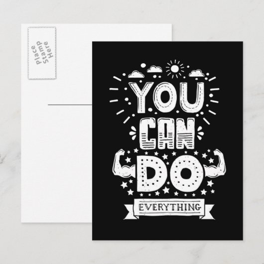 Du kannst alles tun postkarte (Vorne/Hinten)