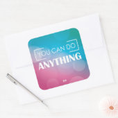 Du kannst alles tun quadratischer aufkleber (Umschlag)