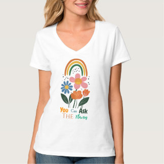 Du kannst das Blumen-Trend-T-Shirt fragen T-Shirt