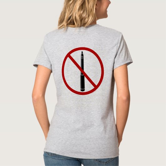 Du kannst deine Kinder nicht mit Nuklearen Waffen  T-Shirt (Rückseite)