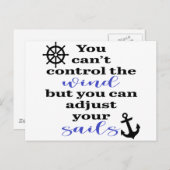 Du kannst den Wind nicht Kontrolle, deine Segel an Postkarte (Vorne/Hinten)