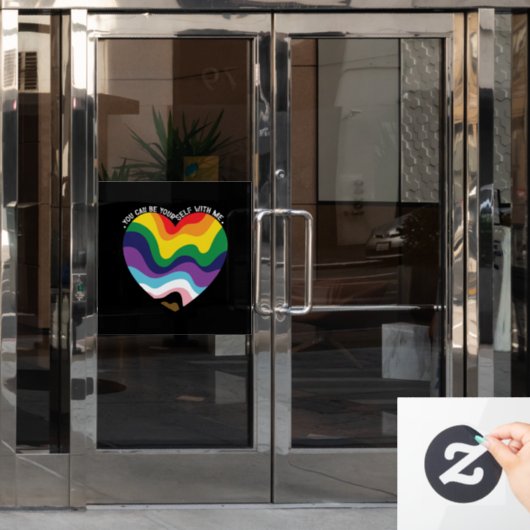 Du kannst dich selbst mit mir verbinden. fensteraufkleber (Büro Tür)