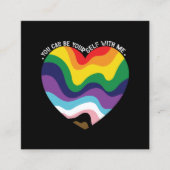 Du kannst dich selbst mit mir verbinden. quadratische visitenkarte (Vorderseite)