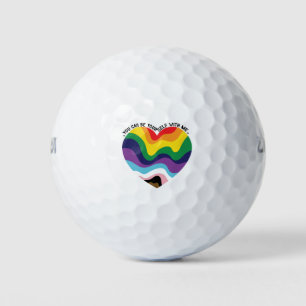 Du kannst du selbst bei mir sein LGBT Transgender  Golfball
