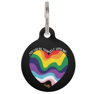 Du kannst du selbst bei mir sein LGBT Transgender Haustiermarke