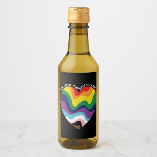 Du kannst du selbst bei mir sein LGBT Transgender Weinetikett