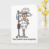 Du kannst Dummheit nicht heilen! Karte (Gelbe Blume)