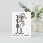 Du kannst Dummheit nicht heilen! Postkarte (Stehend Vorderseite)