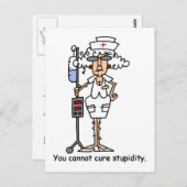 Du kannst Dummheit nicht heilen! Postkarte (Vorne/Hinten)