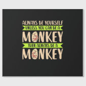 Du kannst ein Affe sein Geschenkpapier (Flach)