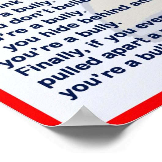 Du kannst ein Bulle sein, wenn Poster (Ecke)