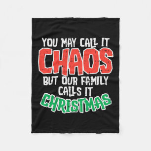 Du kannst es Chaos Familie Weihnachten Witziger Wi Fleecedecke