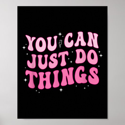 Du kannst es einfach tun - Motivierend  Poster (Vorne)