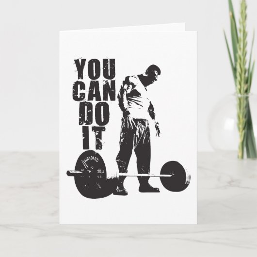 DU KANNST ES MACHEN. Motivierend Gewichtsabnahme Karte (Vorderseite)