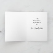 Du kannst es nicht verbergen, es ist dein Geburtst Karte (Innenseite)