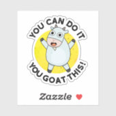 Du kannst es tun, du hast diesen lustigen Tierpuff Aufkleber (Blatt)